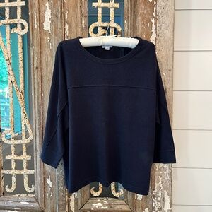 J. Jill Navy Lightweight Linen Sweater - EXC. COND - Sz. Medium